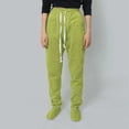 thumbnail image 2 of Pantalones informales con forro polar para mujer: cintura elástica, color liso, comodidad invernal para casa y salir, 2 of 8