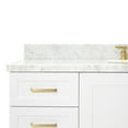 thumbnail image 2 of Ariel Taylor 61 In. Rectangle Sink Vanity With Carrara White Marble Countertop In White, 2 of 10