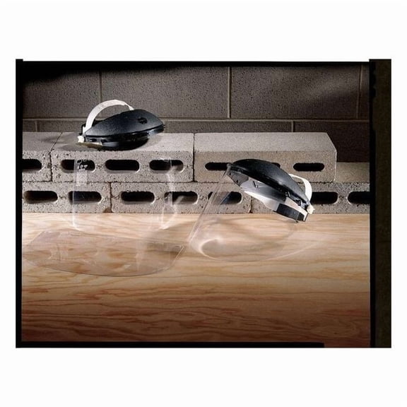 Jackson Safety Face Shield, Clear Visor, 8 in Height, Uncoated Lens, clear 33923