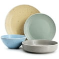 thumbnail image 2 of Elama Emilia 16 Piece Assorted Double Bowl Stoneware Dinnerware Set in Speckled Multi-Color, 2 of 8