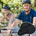 thumbnail image 3 of Comfortable Exercise Bike Seat Cover - C6 Large Wide Foam & Gel Padded Bicycle Saddle Cushion for Women Men, Fits for Peloton, Stationary, Cruiser Bikes, Indoor Outdoor Cycling, Soft, 3 of 7
