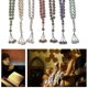 thumbnail image 1 of Red Rosario musulmán cuentas de oración religiosa collar de cuentas accesorios de dijes artesanales, 1 of 2