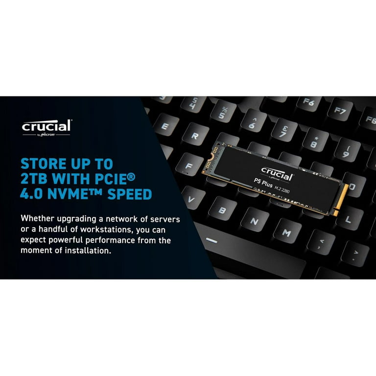 Crucial P5 Plus SSD 1TB M.2 2280 PCIe Gen4 x4 - CT1000P5PSSD8