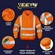 thumbnail image 5 of Sudadera reflectante naranja de seguridad con capucha, talla grande, 5 of 7