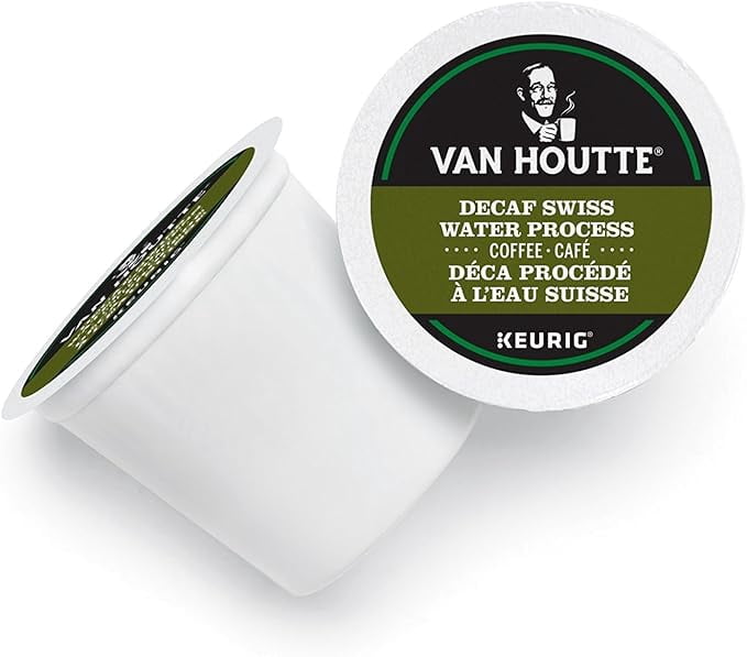 Van Houtte Decaf Fair Trade Swiss Water Process Organic Medium Roast Keurig K-Cup Coffee Pods, 96 Count