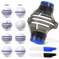 thumbnail image 1 of LJNYFDC Line Drawing Golf Line Drawing Set Blue/Black Drawer 360 Degree Scribing Clip Professional Line Alignment Tools for Golf Ball Putting, 1 of 5