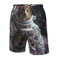thumbnail image 4 of Logiee Cat Astronaut In Space Print Mens Swim Trunks Quick Dry Board Shorts,Breathable Hawaii Beach Shorts Swimwear Bathing Suits-XX-Large, 4 of 6