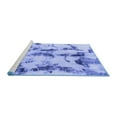 thumbnail image 2 of Ahgly Company Machine Washable Indoor Round Abstract Blue Modern Area Rugs, 6' Round, 2 of 4