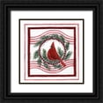 thumbnail image 1 of Shamp, Cindy 15x15 Black Ornate Wood Framed with Double Matting Museum Art Print Titled - Christmas Cardinal V, 1 of 4