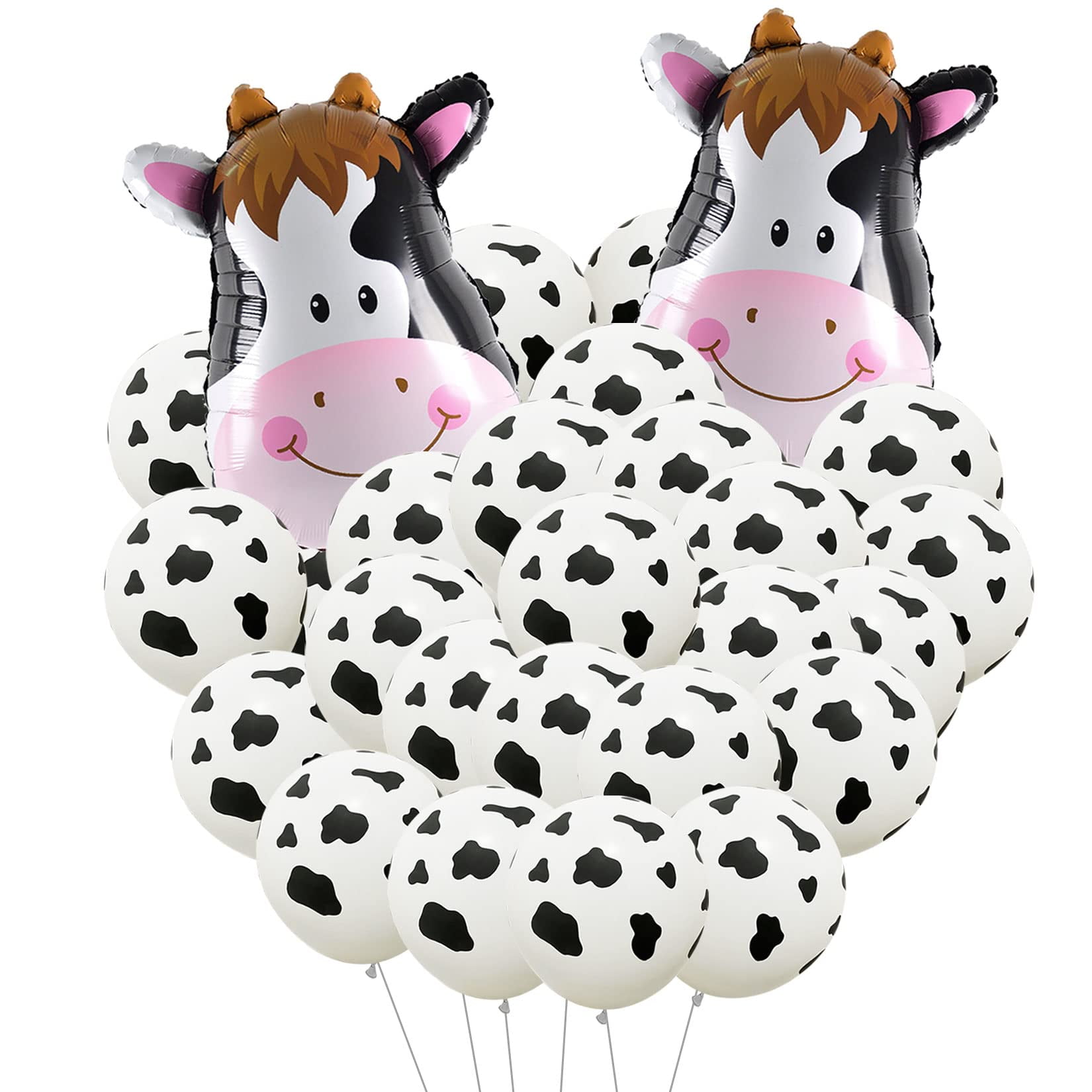 Cow Balloons 26pcs Cow Print Balloon Giant Cow Shape Mylar Foil Balloon