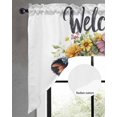 thumbnail image 3 of Cow Flower Kitchen Swag Valances for Windows, Cute Farm Animal Pastoral Pastel Blooms Swag Valances Curtains for Living Room, Rod Pocket Window Treatments for Bathroom, Bedroom, Cafe, 56"x36", 3 of 6