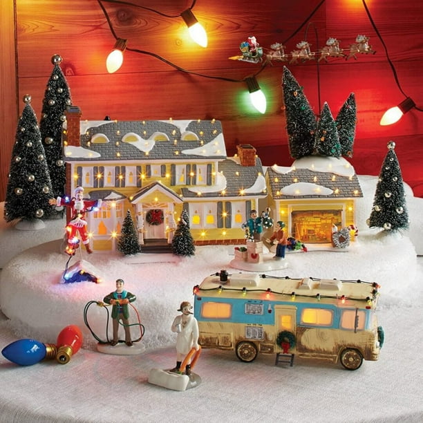 Christmas Vacation Village Decoration Holiday House Lighted