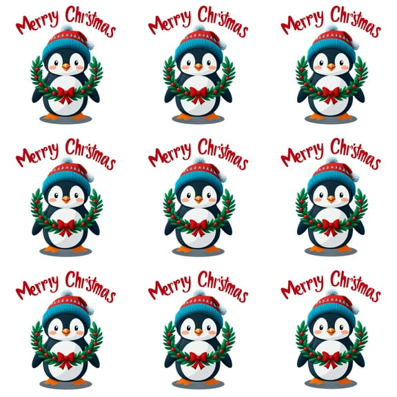 9PCS  ironing applique patch,  Christmas Bell Wreath Pattern Print Design , Easy Heat Transfer for Clothing, T-Shirts, Jeans, Backpacks, Hats & Pillows