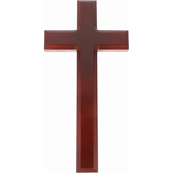 ABCISI Large Wooden Cross For Wall 12.5 Inch Catholic Crucifix Hanging Jesus Cross Wall Art Decor Flat Solid Cross for Home Church Weddings Party Decoration