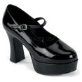thumbnail image 2 of 4" Heel, Blk Pat Wide Width Mary Jane Platform Shoe, - Blk Pat, 11, 2 of 2