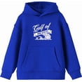 thumbnail image 2 of Gulf of Mexico Black and White Wave Youth Royal Blue Long Sleee Hoodie-XXL, 2 of 3