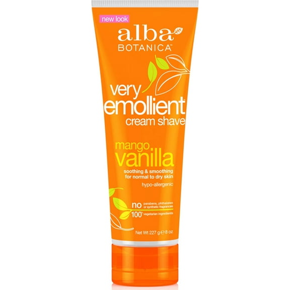 Alba Botanica Very Emollient Shave Cream, Mango Vanilla, 8 OZ