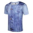 thumbnail image 1 of T-shirt Imprimé 3D Hip Hop d'Été pour Hommes Musculation Simulation Tatouage Muscle Manches Courtes Col Rond Grande Taille Tendance, 1 of 5