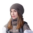 thumbnail image 4 of Winter Set for Office Workers Neat Knit Cap Scarf Professional Look for Casual Friday Hat Scarf, 4 of 5
