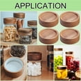 thumbnail image 6 of DIY 4pcs Wooden Mason Jar Lids Reusable Sealer Covers Camel Column Screw Replacement Lids for Home Kitchen Jar Spice Inner Diameter: 2 inch DIY, 6 of 8