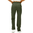 thumbnail image 4 of Mohiass Womens Quick Dry UPF 50 Cargo Pants Lightweight Hiking Pants Travel Golf Pants with Zipper Pockets Army Green L, 4 of 4