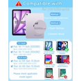 thumbnail image 2 of 7 Rainbow Backlight Rechargeable Detachable Keyboard Kit with Silent Mouse, 360 Swivel Magnetic Stand Case & Pencil Holder for iPad Air 4/5/6/7 10.9/11 M Series，Black, 2 of 11