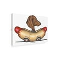 thumbnail image 2 of Danny Gordon Art 'Brown Dachshund Hotdog Car' Canvas Art, 2 of 3