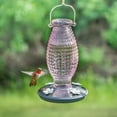 thumbnail image 3 of Perky Pet Vintage Glass Hummingbird Feeder (Cranberry Pink), 3 of 6