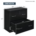 thumbnail image 2 of Demi Bonn 2-Drawer File Cabinet with Lock Hinging Bar Letter and Legal Size, Black, 2 of 8
