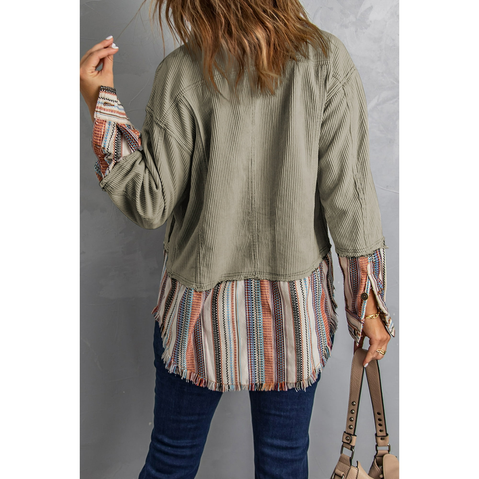 Block corduroy jacket hot sale