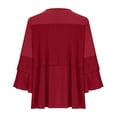 thumbnail image 7 of Laqbezok Chic Tiered Ruffle Sequin Top, Women's Round Neck Sparkly Loose Blouse, Elegant Evening Party Fashion Outfit, 7 of 7