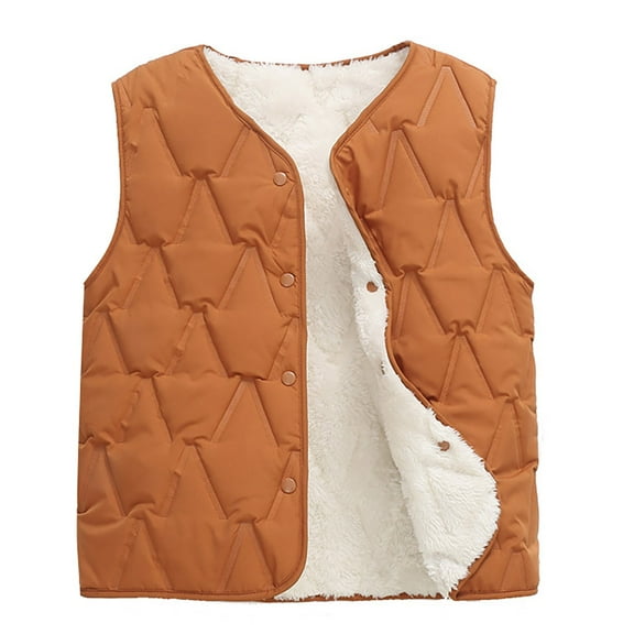 EnJoCho Girls Boys Warm Inner Liner Loose Casual Home Thick Vest Toddler Winter Puffer Quilted Padded Vest Sleeveless Jacket Coats