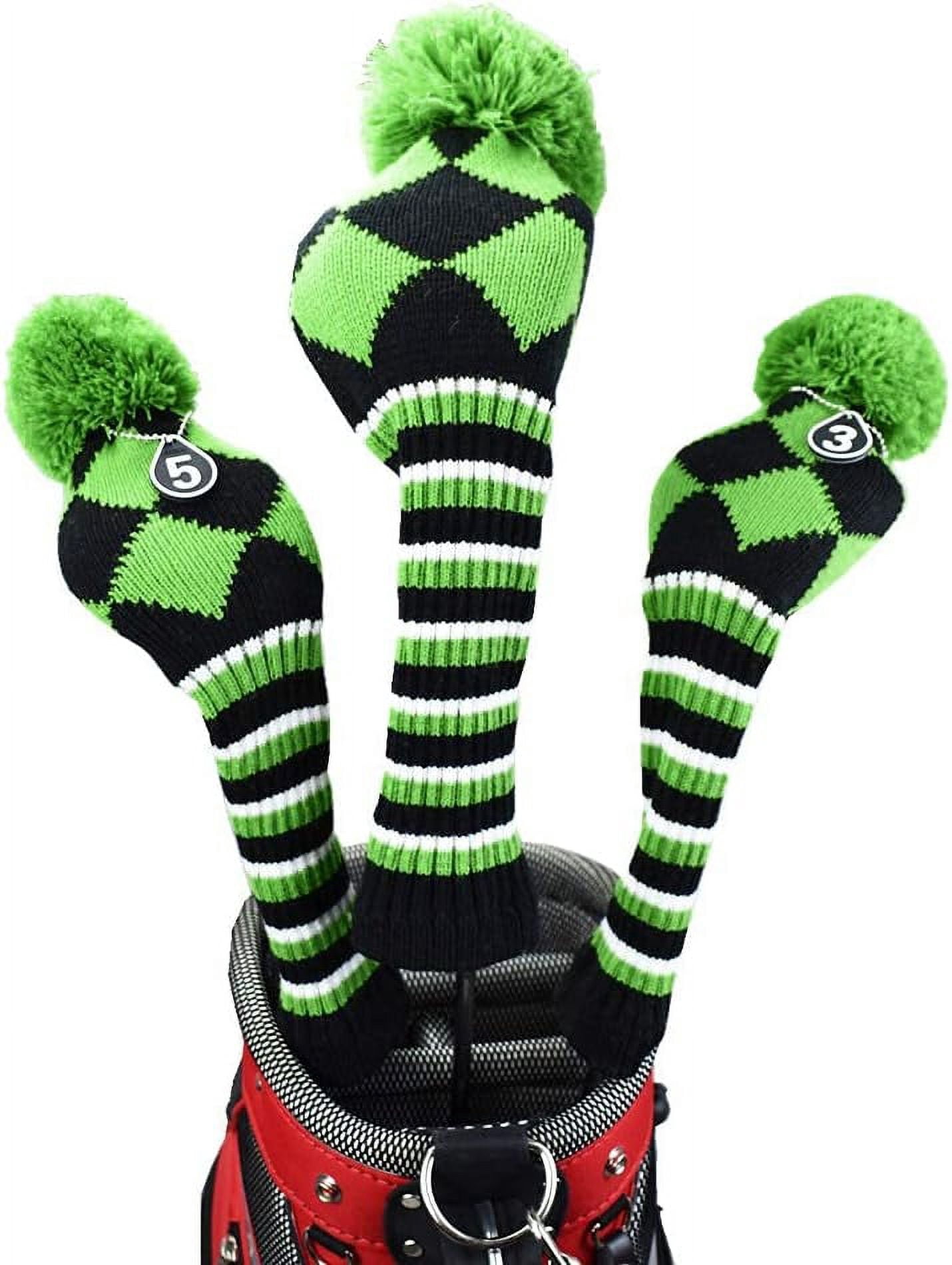 Knitted Golf Club Head Covers for Driver and Fairway Woods Headcovers Set (pack of 3)