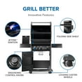 thumbnail image 5 of Napoleon Rogue 425 3-Burner Propane Gas Grill in Black with Cast Iron Cooking Grids and Range Side Burner, 5 of 12