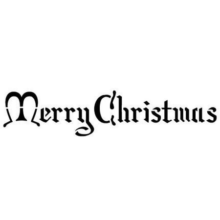 Merry Christmas Stencil by StudioR12 | Noble Holiday Word Art - Mini 9 x 3-