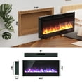 thumbnail image 4 of Electric Fireplace Insert 50-Inch Wide, 750W/1500W Wall Recessed and Mounted Fireplace with Remote Control, 9 Flame Colors, 5 Brightness Settings, 8 H Timer, Fireplace Heater for Indoor Use, 4 of 8