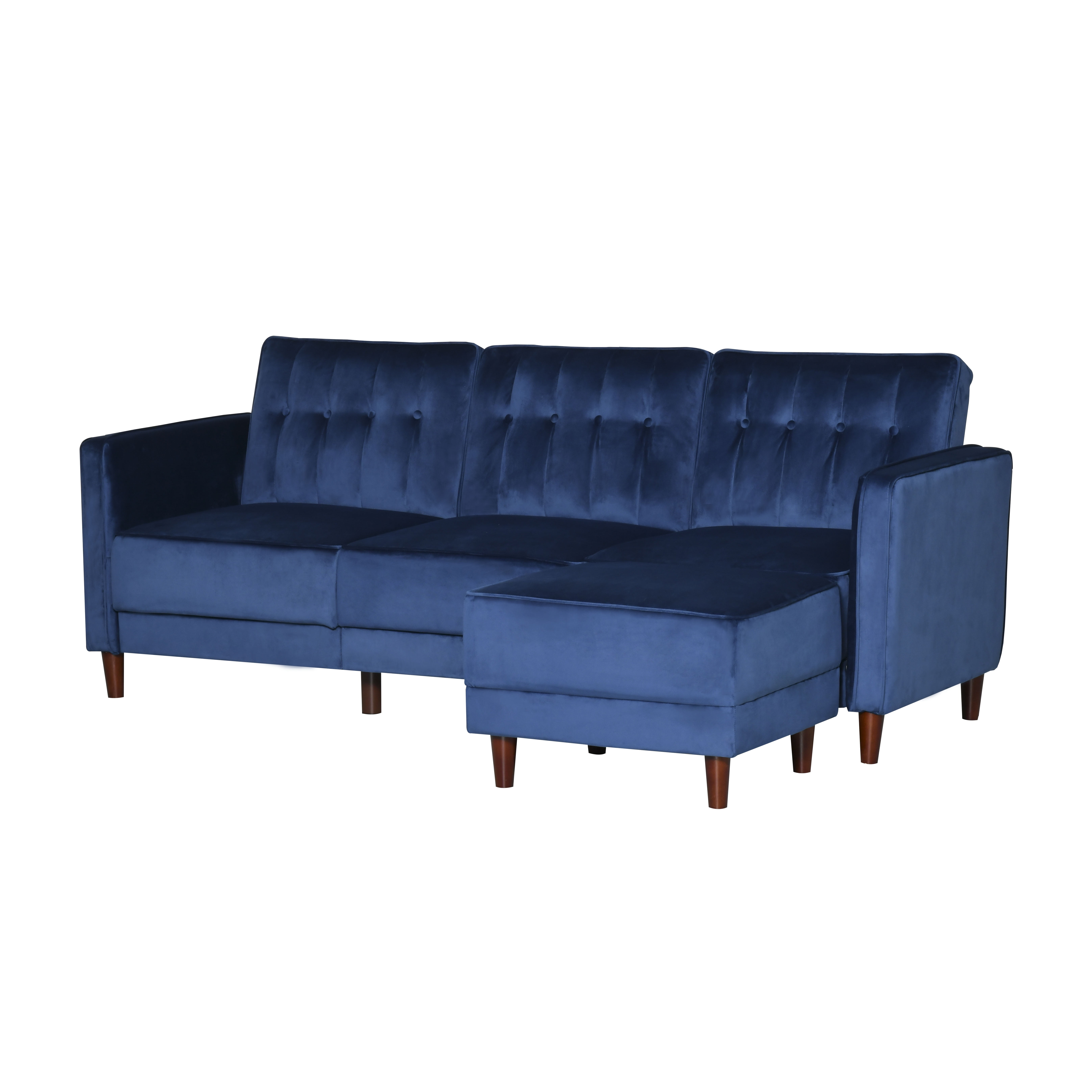 Homcom Upholstered L Shaped Sofa Bed, Homcom Linen Sofa Bed Chaise Lounge Set