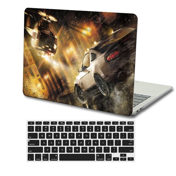 KSK KAISHEK Only for Old Version MacBook Air 13" Case 2017-2014/2013//2012/2011/2010 Released Model A1369 & A1466, Plastic Hard Case Shell Cover + Black Keyboard Cover, Creative B 186