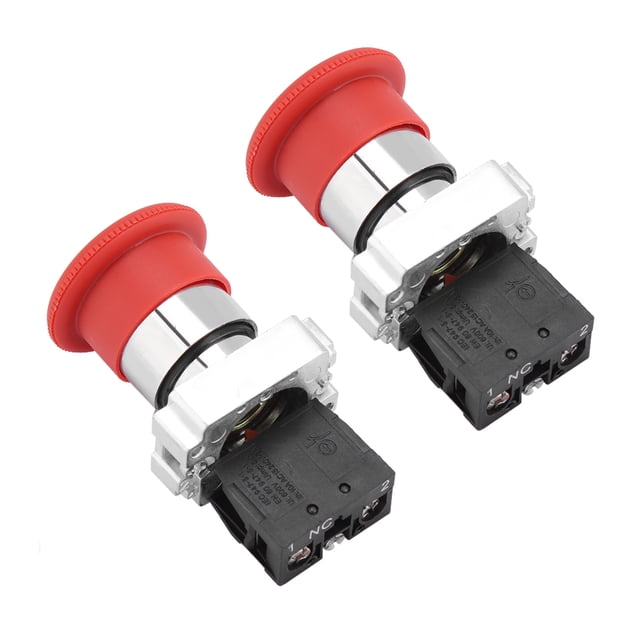 Botón De Interruptor De Parada De Emergencia, Señal Roja, 2 Uds., 22MM, XB5
