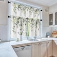 thumbnail image 2 of Green Eucalyptus Kitchen Curtains Window Curtains Valance and Tier Set 36 Inch, Watercolor Floral Rod Pocket Short Tier Curtain, Spring Botanical Small Cafe Curtains for Kitchen Decor, 2 of 5
