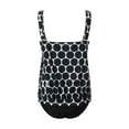 thumbnail image 5 of Povozer Tankini Swimsuits for Women Tummy Control Two Piece Athletic Strappy Blouson Tankini Bathing Suits with Bottoms(Black,M), 5 of 6