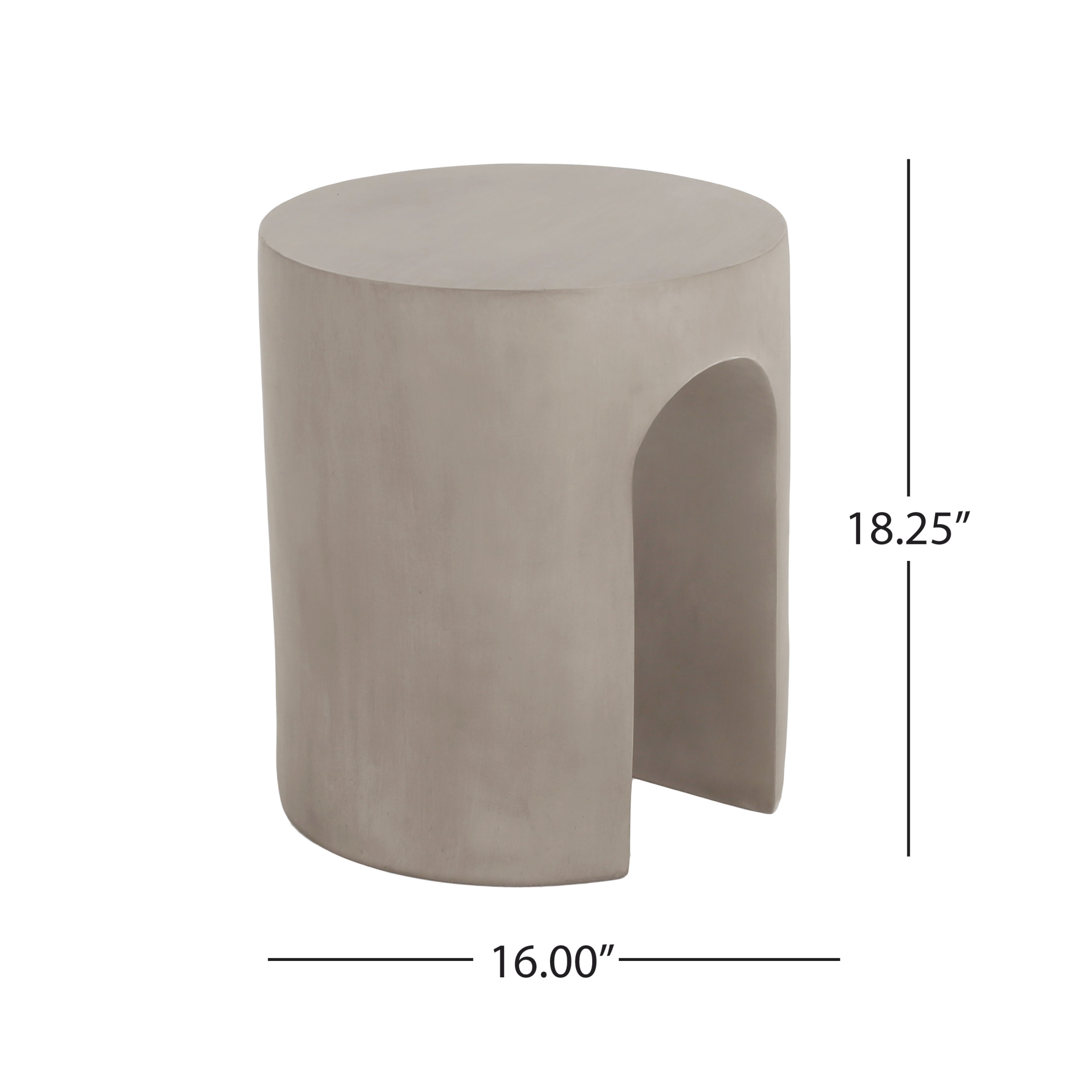 Stylish Round U-Shaped Concrete Side Table