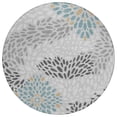 thumbnail image 2 of Addison Rugs Chantille Indoor/Outdoor Transitional Abstract Silver Machine Washable Round Rug, 8' x 8', 2 of 7