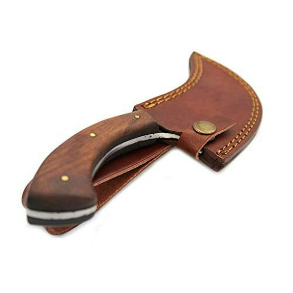 Wild Turkey Handmade Full Tang Real File Hunting Knife w/Leather Sheath Outdoors Hunting Camping Fishing Outdoors (SM-26)