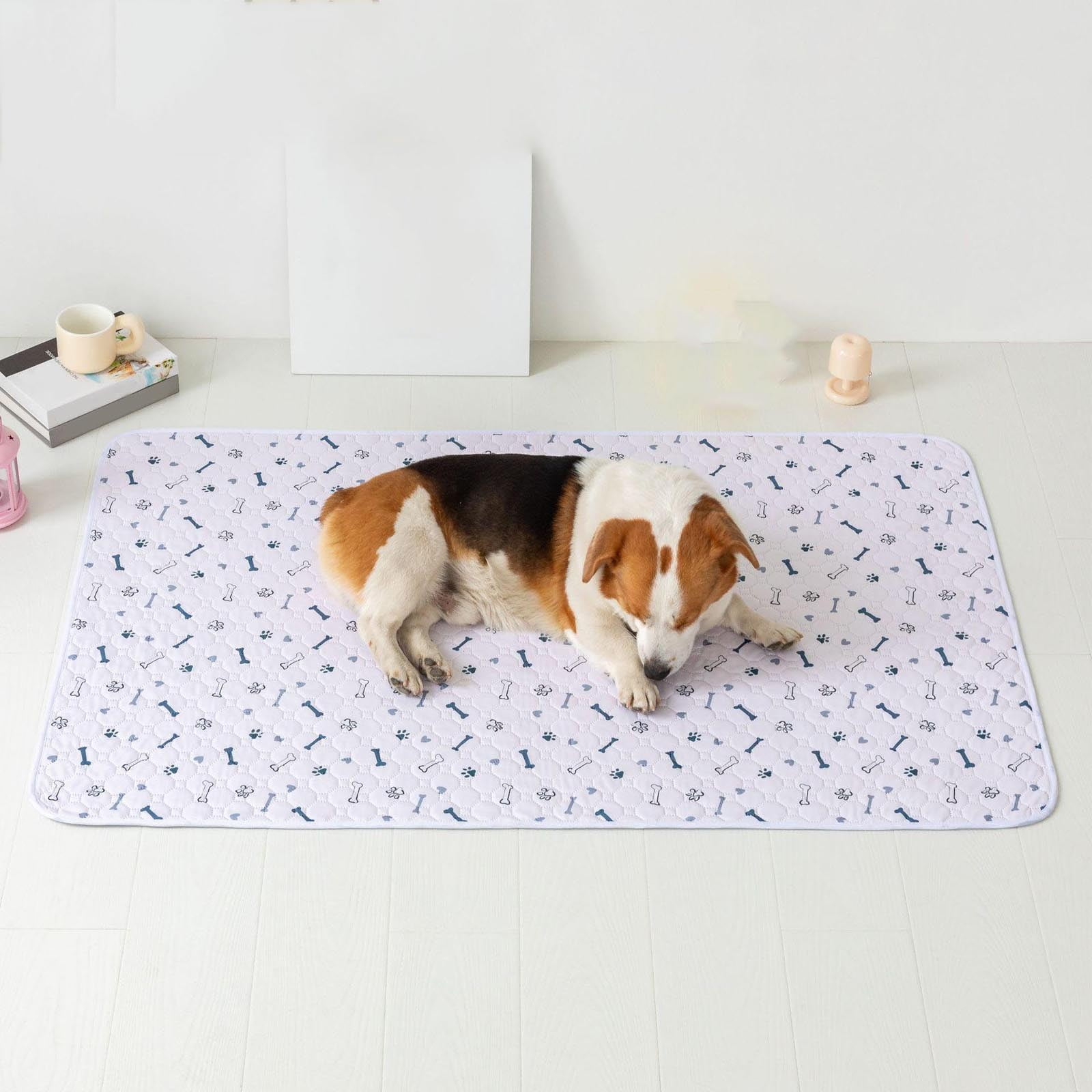 COM1950s Washable Dog Pee Pad,Reusable Pet Training Mat with High Absorption,Waterproof Urine Pad for Indoor Dog Potty Training,Durable and Machine Washable Design