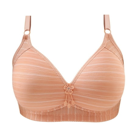 Bralettes Women No Underwire Bra Feature V-Neck Nursing Bra Style W-1134 Gold-a M