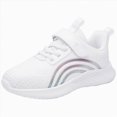 thumbnail image 4 of yboeqw Girls Mid Large Size Mesh Breathable Running Shoes Childrens Lightweight School Sports Sneakers Size 4, 4 of 6