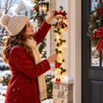 thumbnail image 5 of 47.24Inch Glowing Christmas Door Hanger Reindeer Design Glowing Christmas Door Hanger Light Decoration With Pine Cone And Holly Accents For Mantel And Holiday Display, 5 of 5