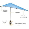 thumbnail image 5 of Beach Umbrella Chair, Beach Chairs for Adults, Low Shade Chair Folding Backpack Portable Concert Bag Sand Chair with Cup Holder - 2 Pack Blue Black, 5 of 5