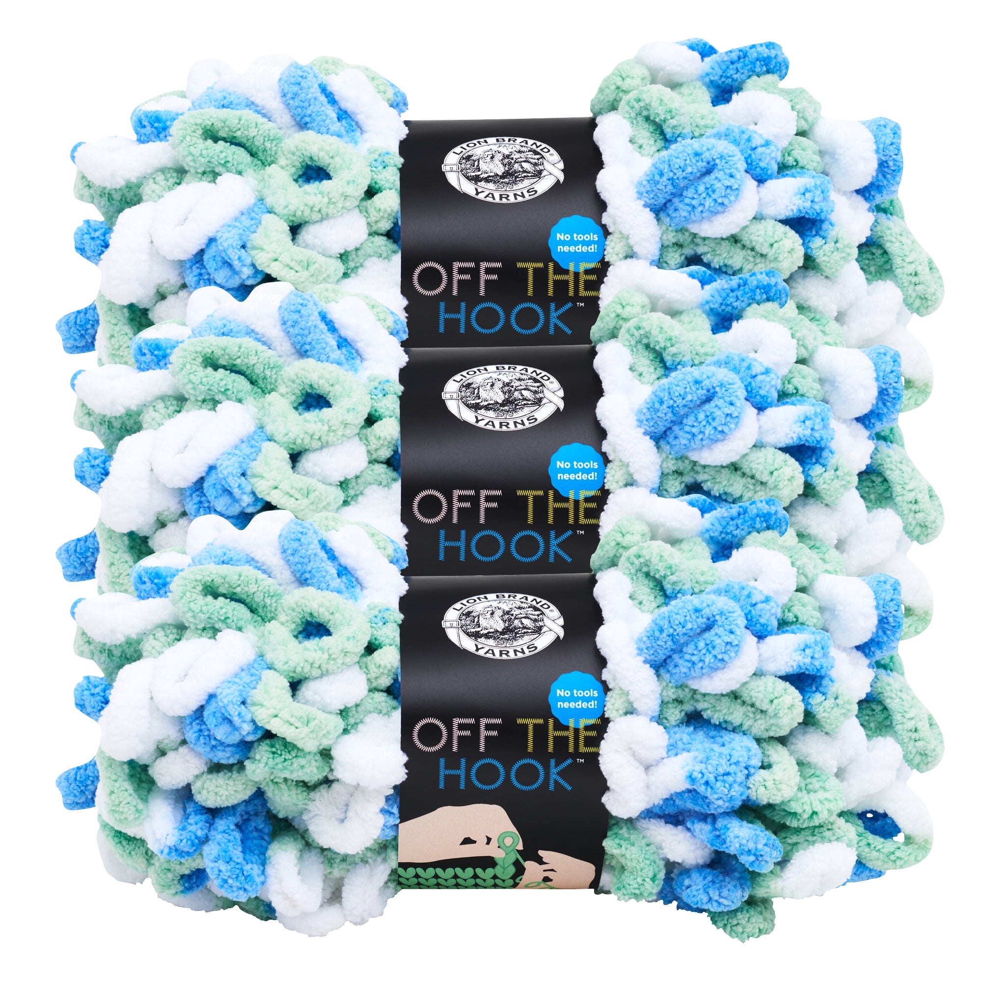Lion Brand Off the Hook Macaron Loop Jumbo Polyester MultiColor Yarn 3